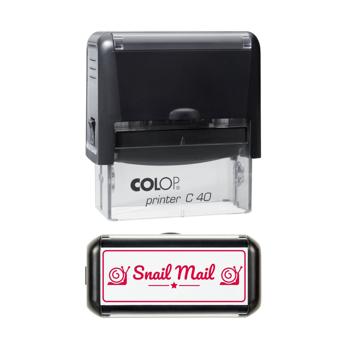 Snail Mail Decorative Stamp, 58 x 22mm, COLOP C40