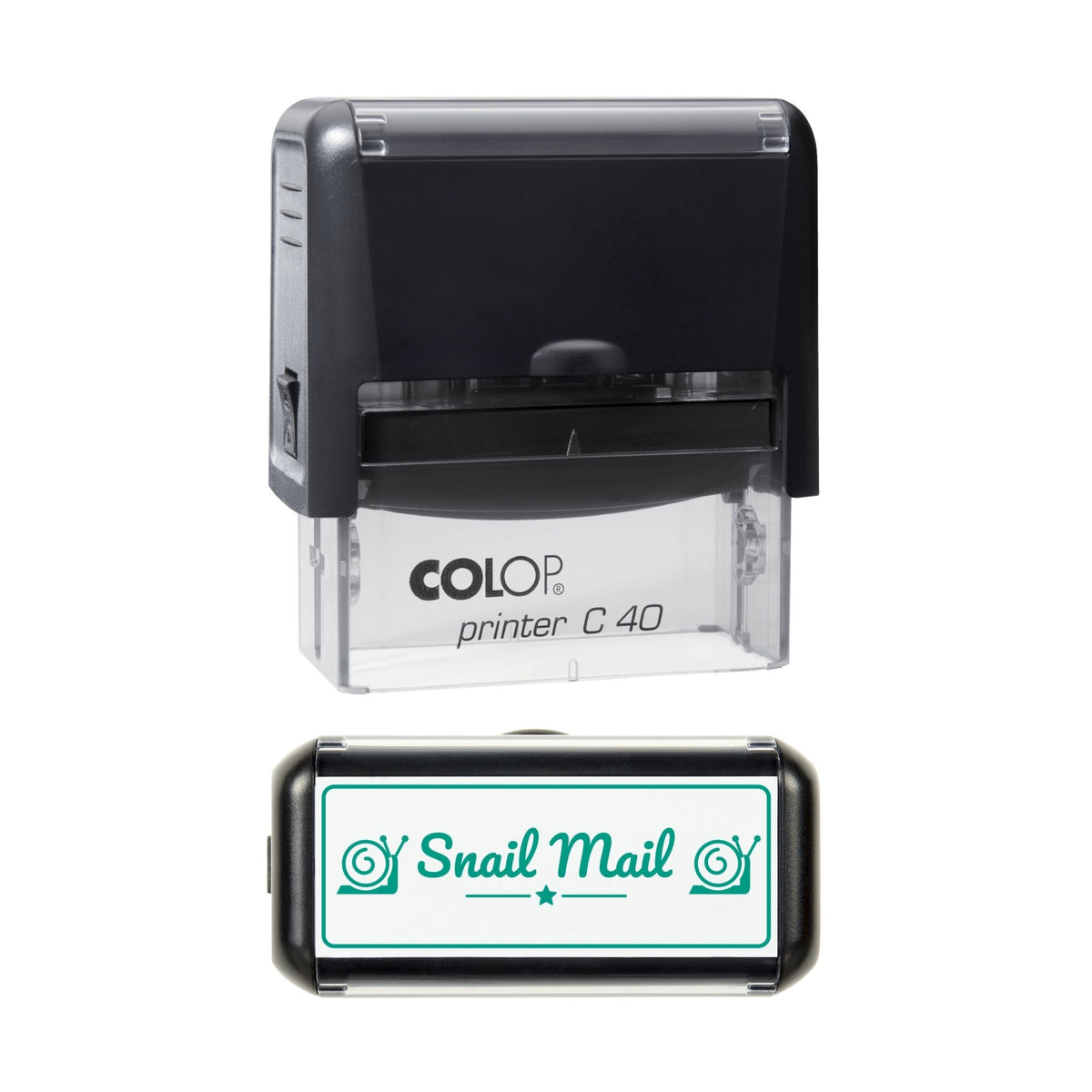 Snail Mail Decorative Stamp, 58 x 22mm, COLOP C40