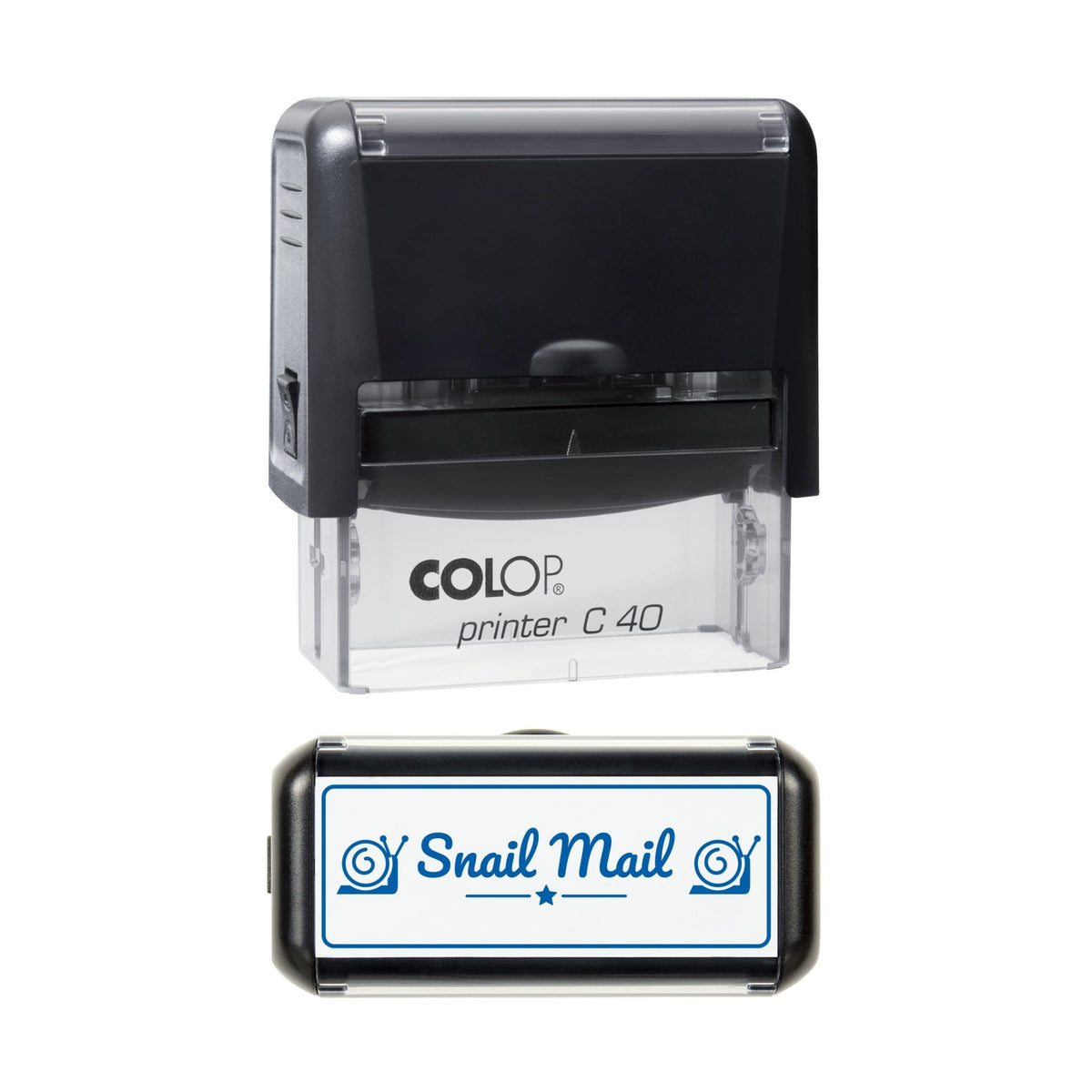 Snail Mail Decorative Stamp, 58 x 22mm, COLOP C40