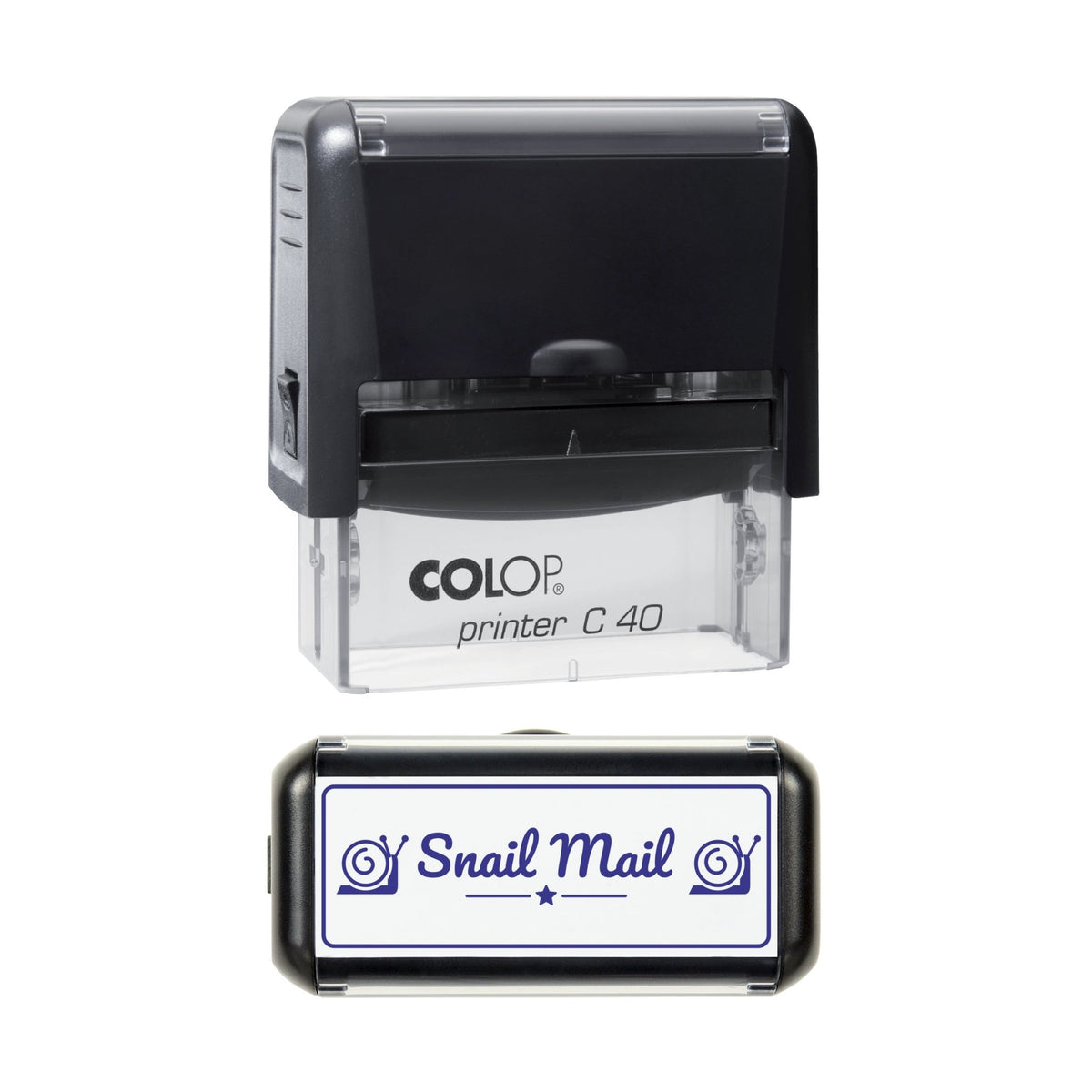 Snail Mail Decorative Stamp, 58 x 22mm, COLOP C40