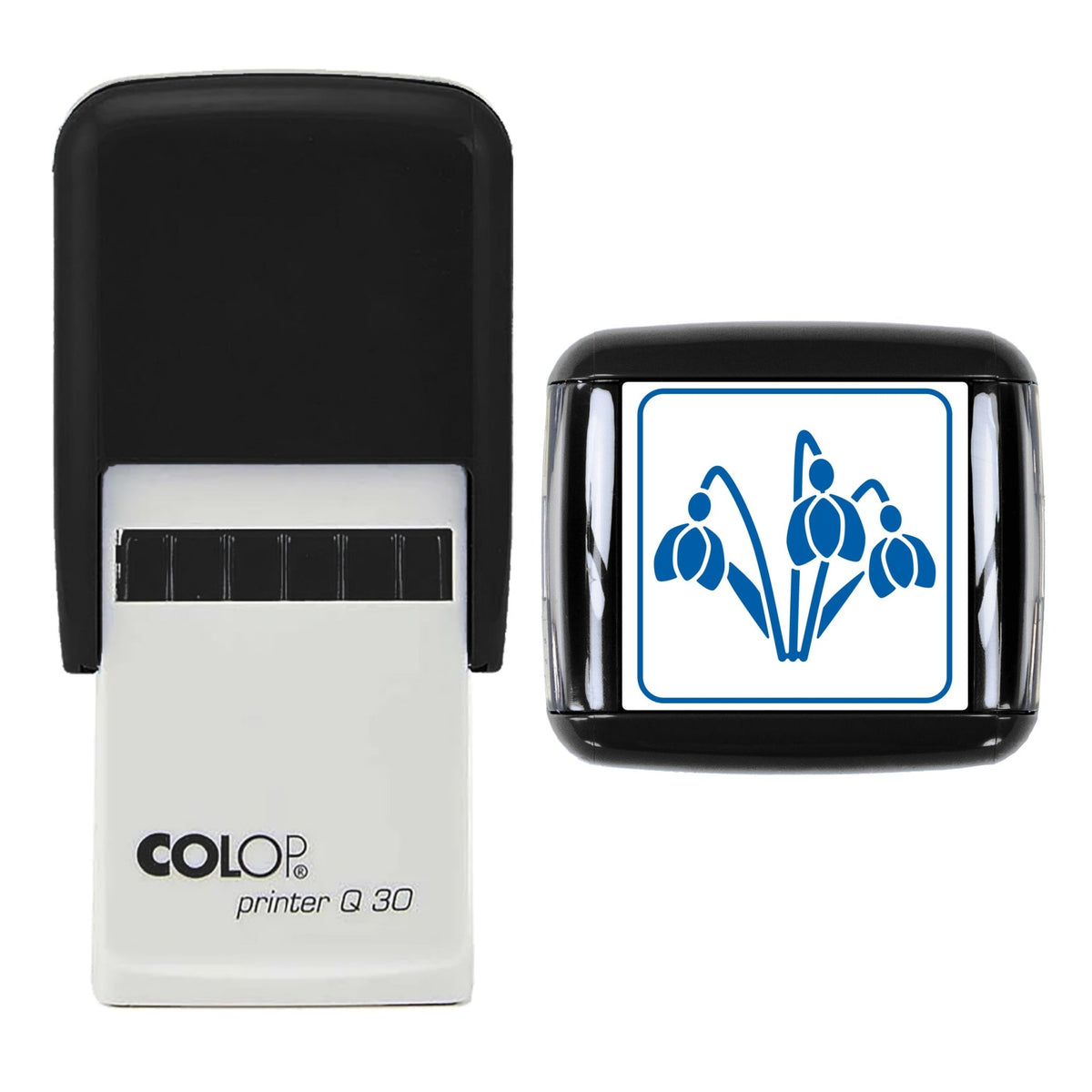 Snowdrops Stamp, 30 x 30mm, COLOP Q30