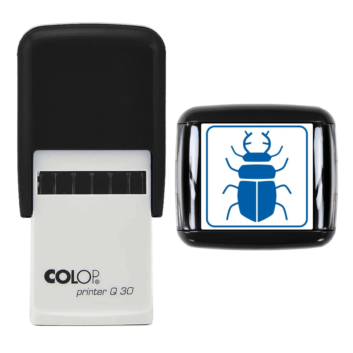 Stag Beetle Stamp, 30 x 30mm, COLOP Q30