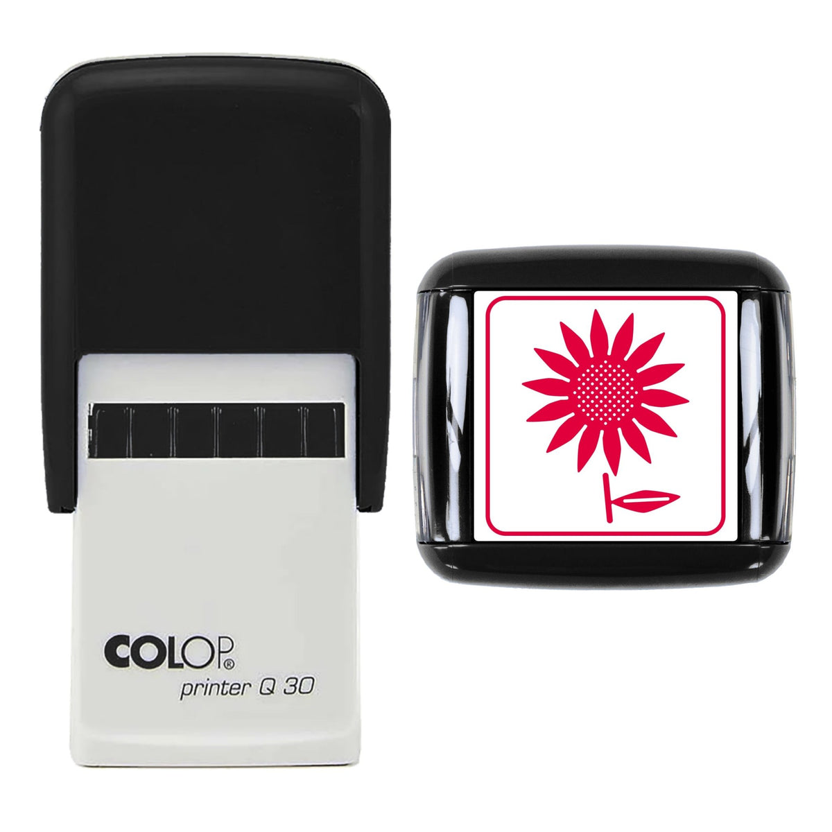 Sunflower Stamp, 30 x 30mm, COLOP Q30