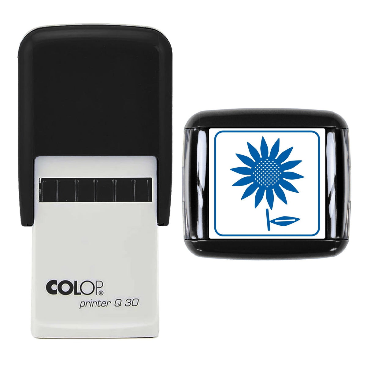 Sunflower Stamp, 30 x 30mm, COLOP Q30