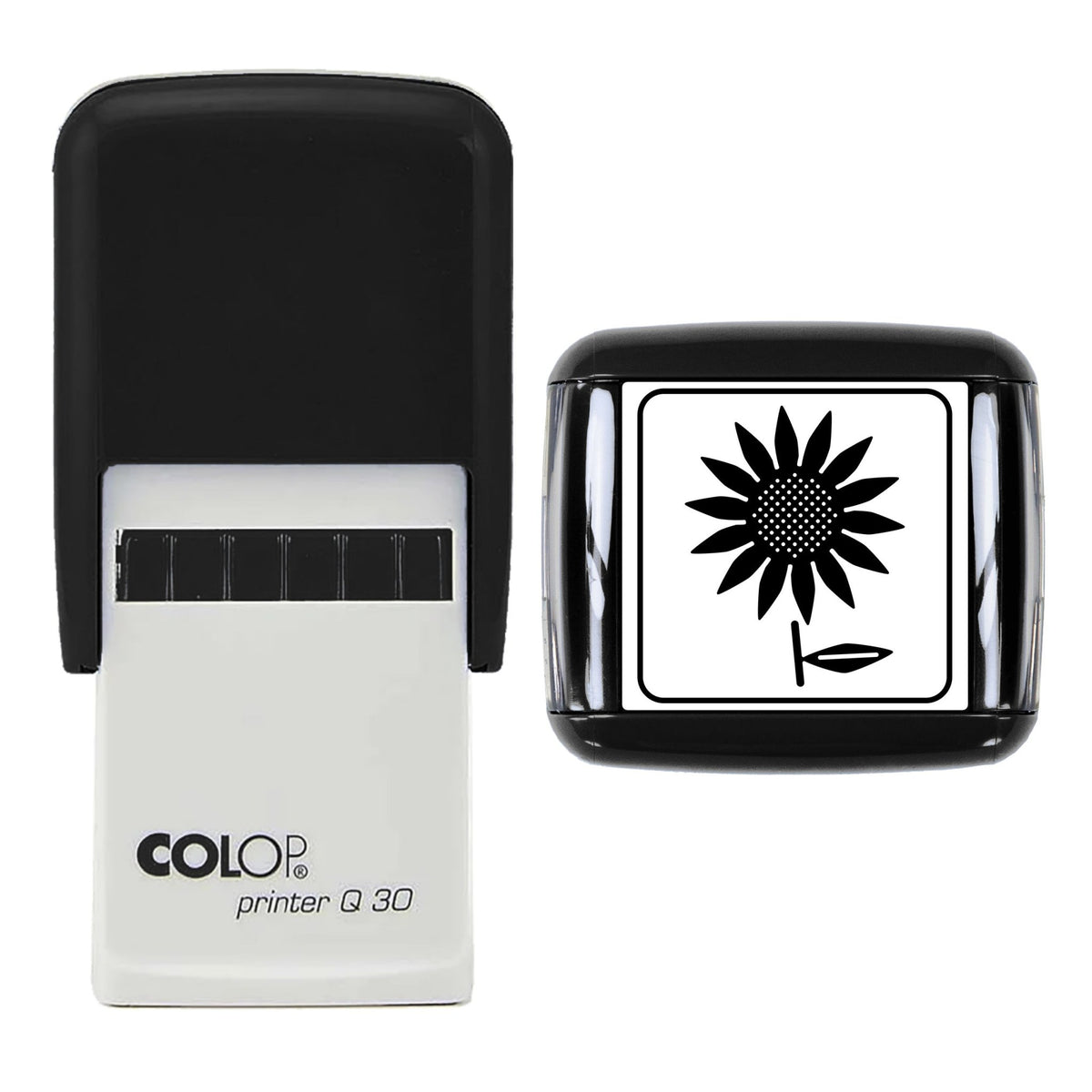Sunflower Stamp, 30 x 30mm, COLOP Q30