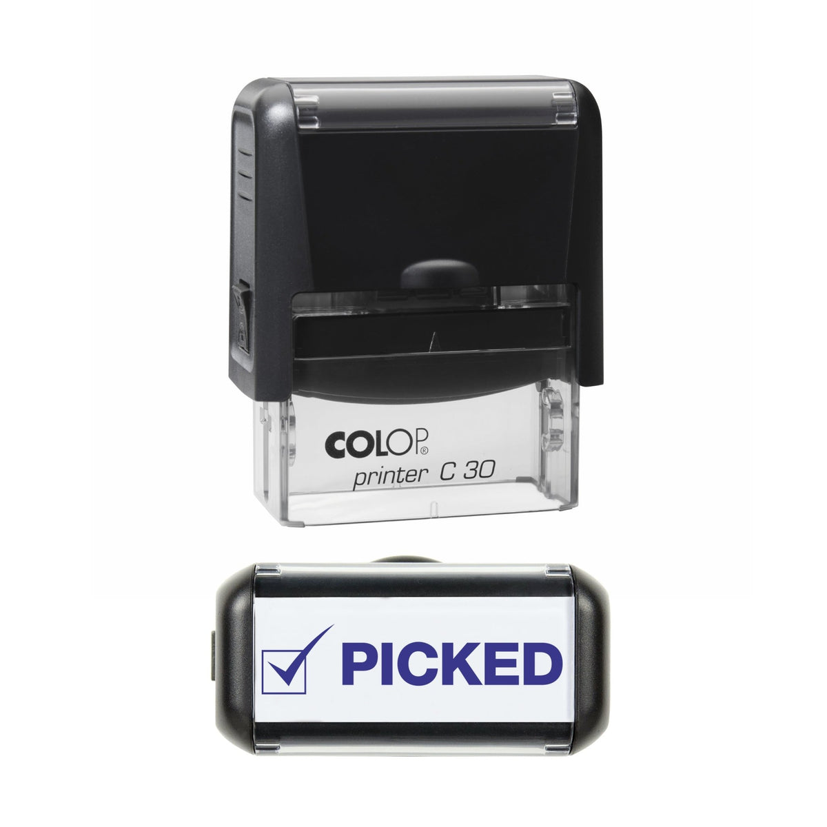 Ticked Picked - Rubber Stamp - 45mm x 11mm Impression
