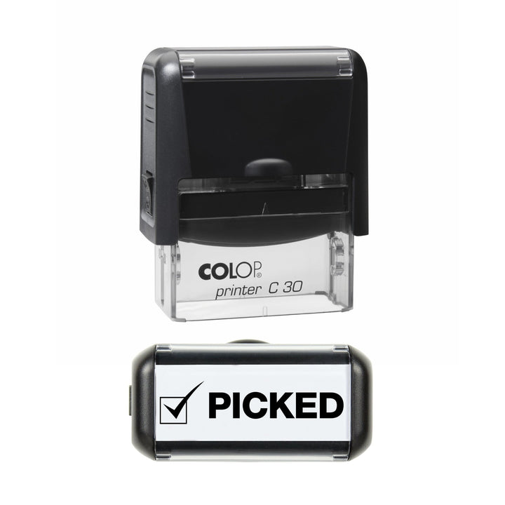 Ticked Picked - Rubber Stamp - 45mm x 11mm Impression