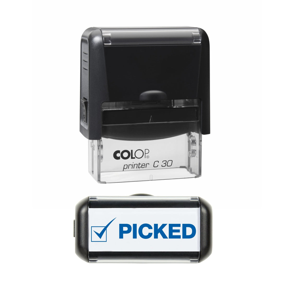 Ticked Picked - Rubber Stamp - 45mm x 11mm Impression