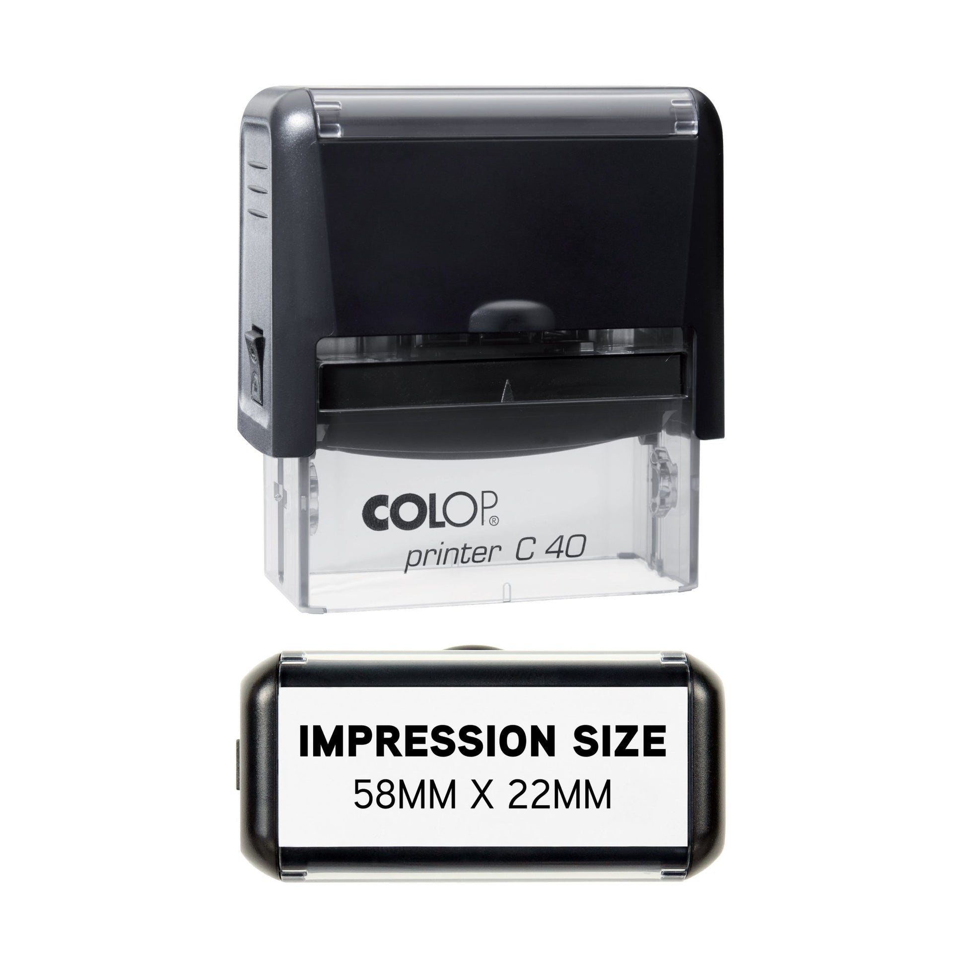 UV Security Stamp with Invisible UV Ink | Custom Personalised Stamp for Asset Marking, Property Identification, Anti - Theft Security & Document Verification | COLOP Printer C40