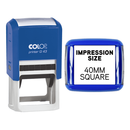 UV Security Stamp with Invisible UV Ink | Custom Personalised Stamp for Asset Marking, Property Identification, Anti - Theft Security & Document Verification | COLOP Printer Q43