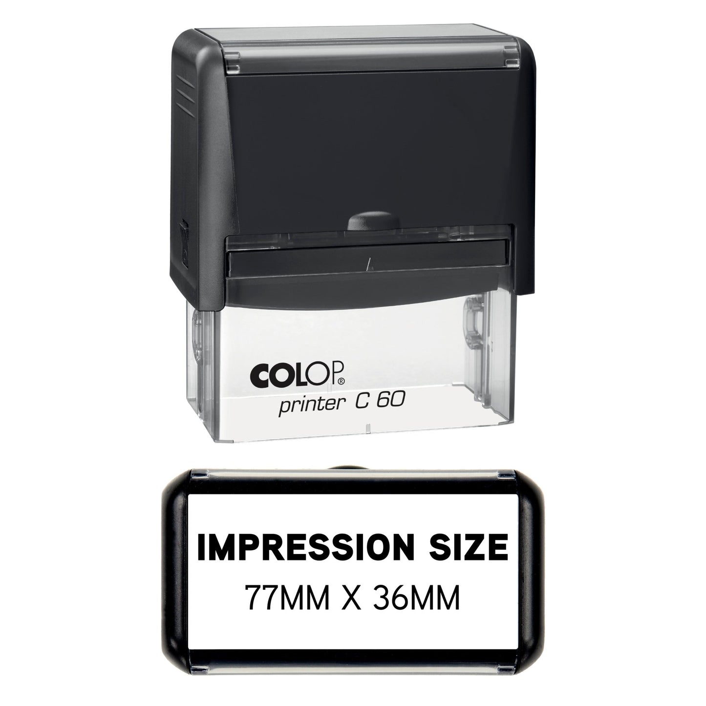 UV Security Stamp with Invisible UV Ink | Custom Personalised Stamp for Asset Marking, Property Identification, Anti - Theft Security & Document Verification | COLOP Printer C60