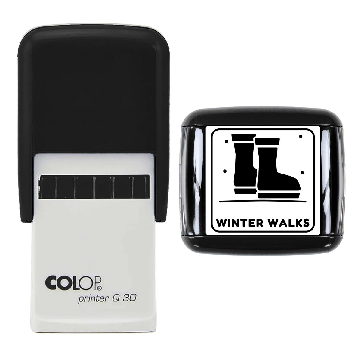 Winter Walks Wellies Stamp, 30 x 30mm, COLOP Q30