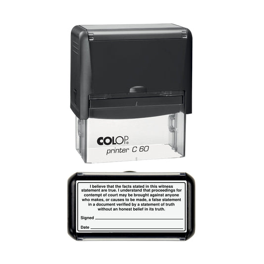 Witness Statement Statement of Truth (CPR) Stamp, 77 x 36mm, COLOP C60