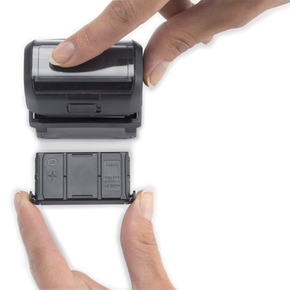 48 x 18mm - Custom Made Self - Inking Rubber Stamp - Up to 5 Lines of Personalised Text