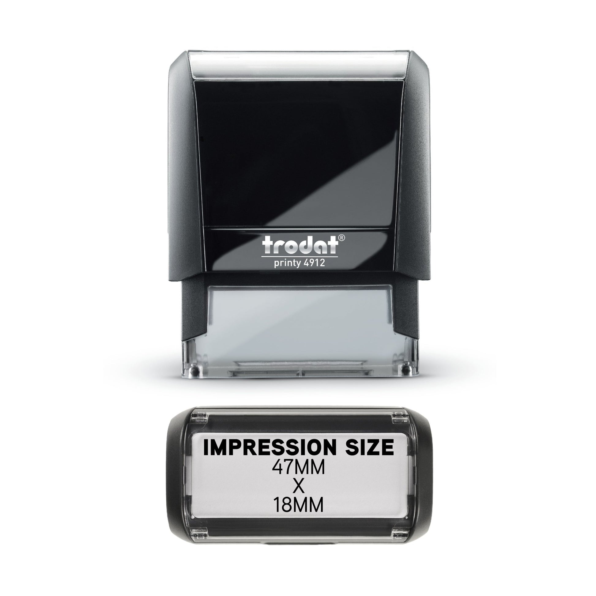 48 x 18mm - Premium Personalised Custom Made Self-Inking Rubber Stamp - Up to 5 Lines of Customised Text