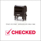 Checked Rubber Stamp - Trodat 4912 - 45mm x 18mm Impression