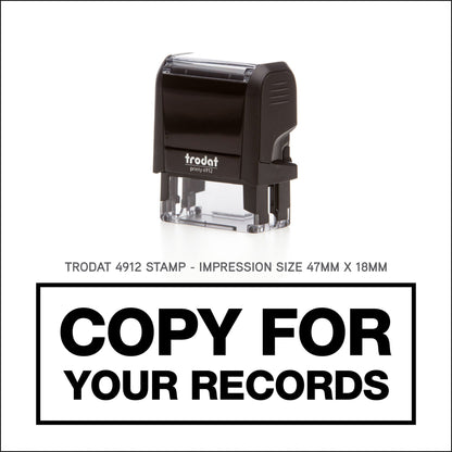 Copy For Your Records - Border - Rubber Stamp - Trodat 4912 - 47mm x 18mm Impression