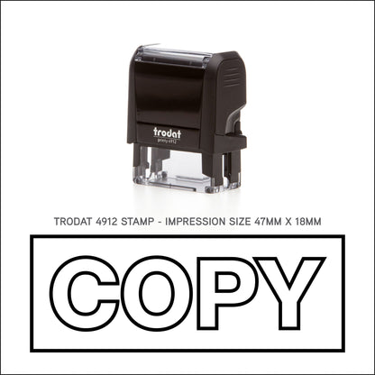 Copy - Outline - Border - Rubber Stamp - Trodat 4912 - 47mm x 18mm Impression