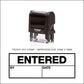 Entered - By - Date - Rubber Stamp - Trodat 4912 - 47mm x 18mm Impression