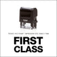 First Class - Rubber Stamp - Trodat 4912 - 32mm x 17mm Impression