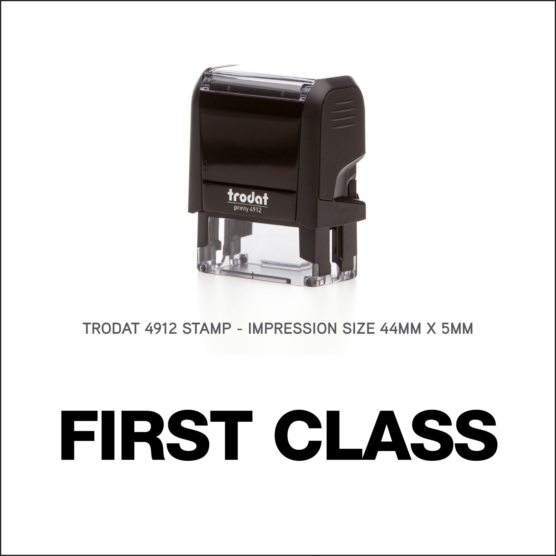 First Class - Rubber Stamp - Trodat 4912 - 44mm x 5mm Impression