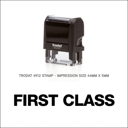 First Class - Rubber Stamp - Trodat 4912 - 44mm x 5mm Impression