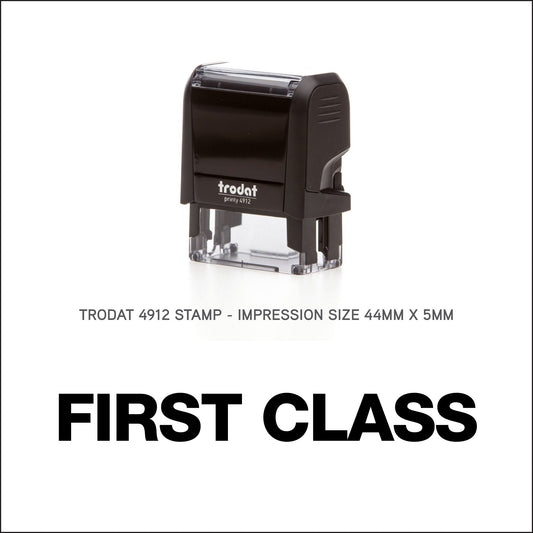 First Class - Rubber Stamp - Trodat 4912 - 44mm x 5mm Impression
