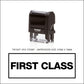First Class With Border - Rubber Stamp - Trodat 4912 - 47mm x 18mm Impression