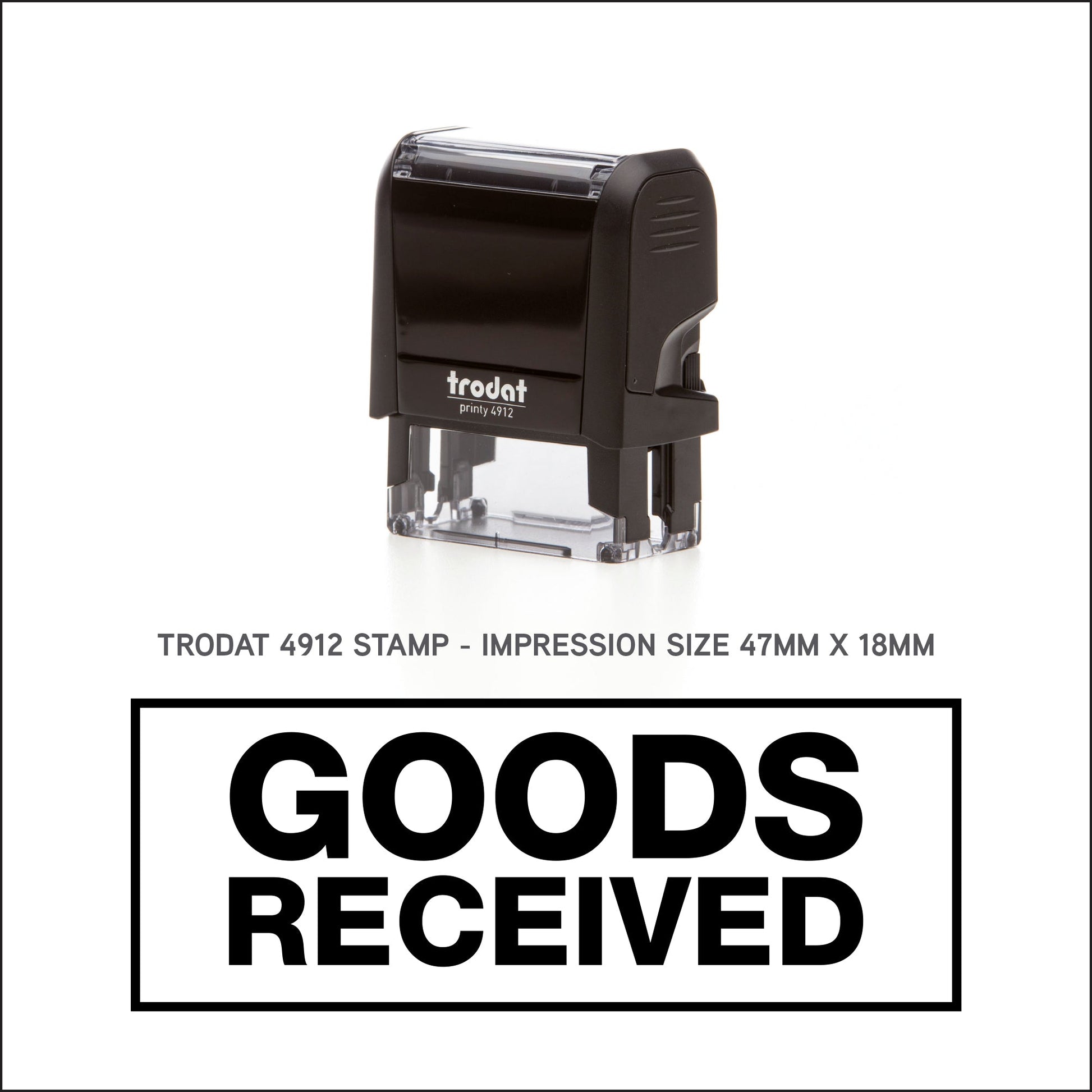 Goods Received - Rubber Stamp - Trodat 4912 - 47mm x 18mm Impression