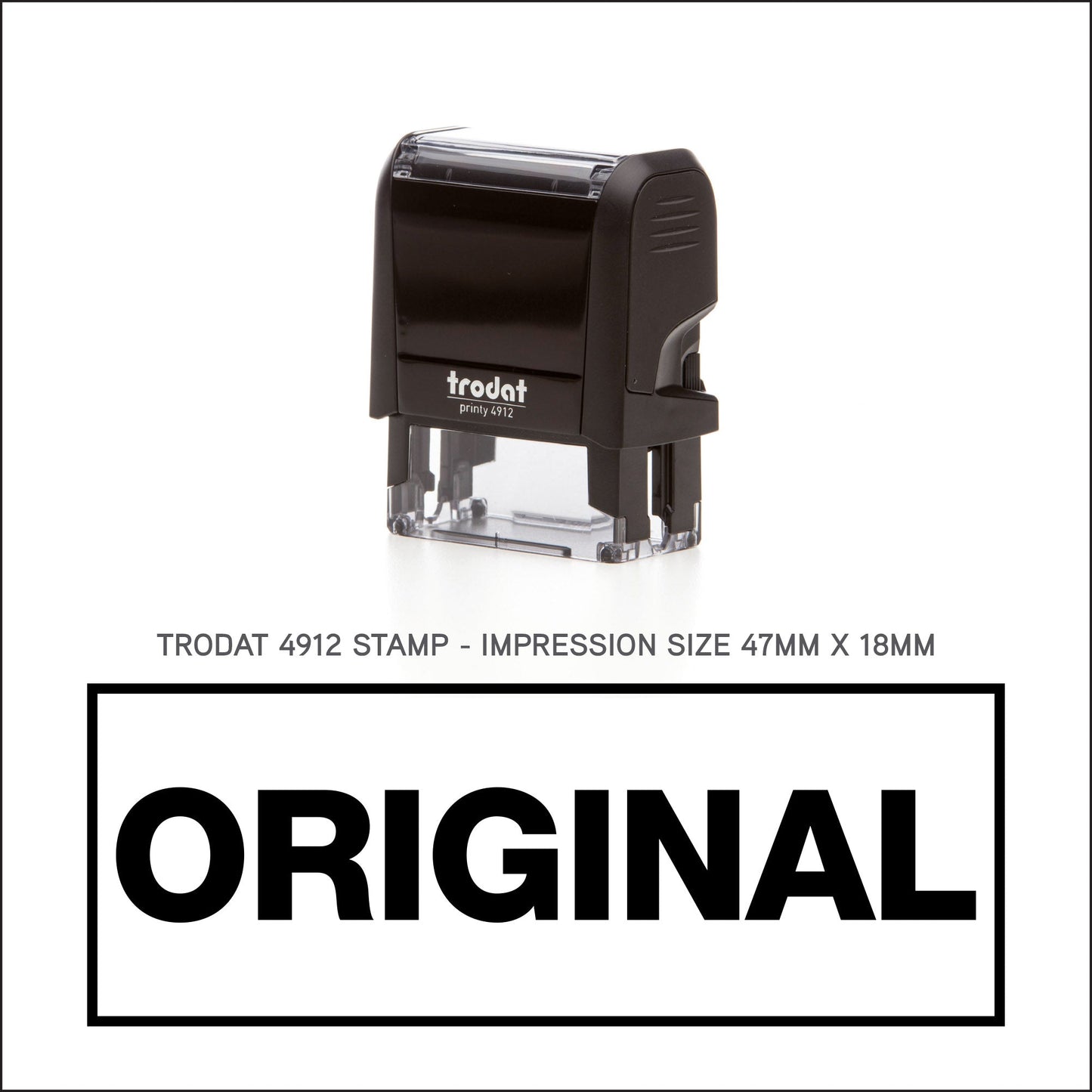 Original - Border - Rubber Stamp - Trodat 4912 - 47mm x 18mm Impression