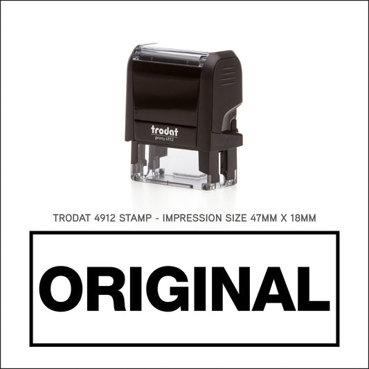 Original - Border - Rubber Stamp - Trodat 4912 - 47mm x 18mm Impression