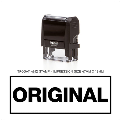 Original - Border - Rubber Stamp - Trodat 4912 - 47mm x 18mm Impression