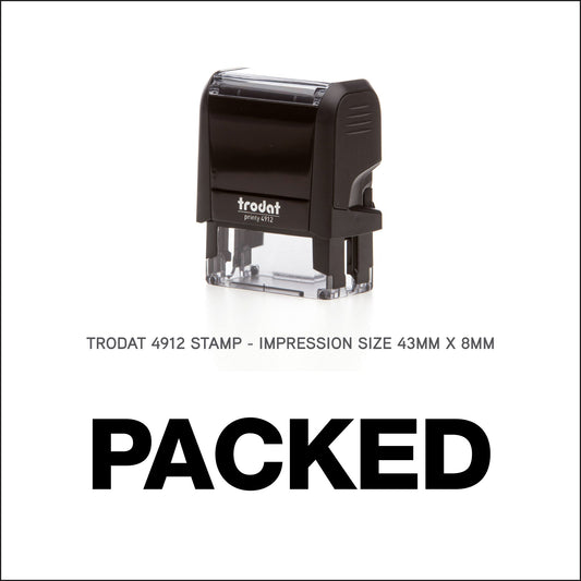 Packed - Rubber Stamp - Trodat 4912 - 43mm x 8mm Impression