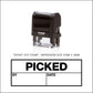 Picked - By - Date - Rubber Stamp - Trodat 4912 - 47mm x 18mm Impression