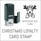 Reindeer - Christmas Loyalty Card Rubber Stamp - Trodat 4921 - 11mm x 11mm Impression