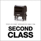 Second Class - Rubber Stamp - Trodat 4912 - 38mm x 17mm Impression