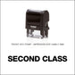 Second Class - Rubber Stamp - Trodat 4912 - 44mm x 5mm Impression