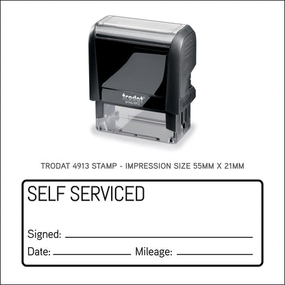Self Serviced - Self Inking Rubber Stamp - Trodat 4913 - 55mm x 21mm Impression