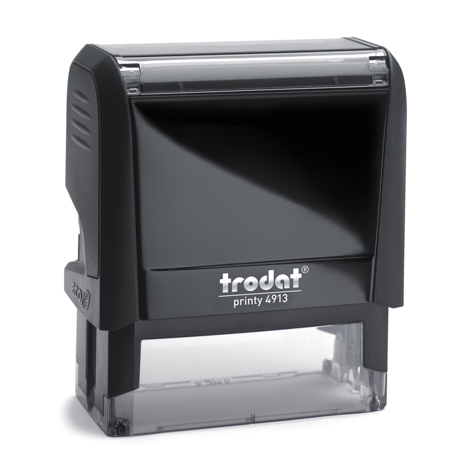 Serviced With Genuine Parts - Self Inking Rubber Stamp - Trodat 4913 - 55mm x 21mm Impression