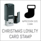 Stocking - Christmas Loyalty Card Rubber Stamp - Trodat 4921 - 11mm x 11mm Impression