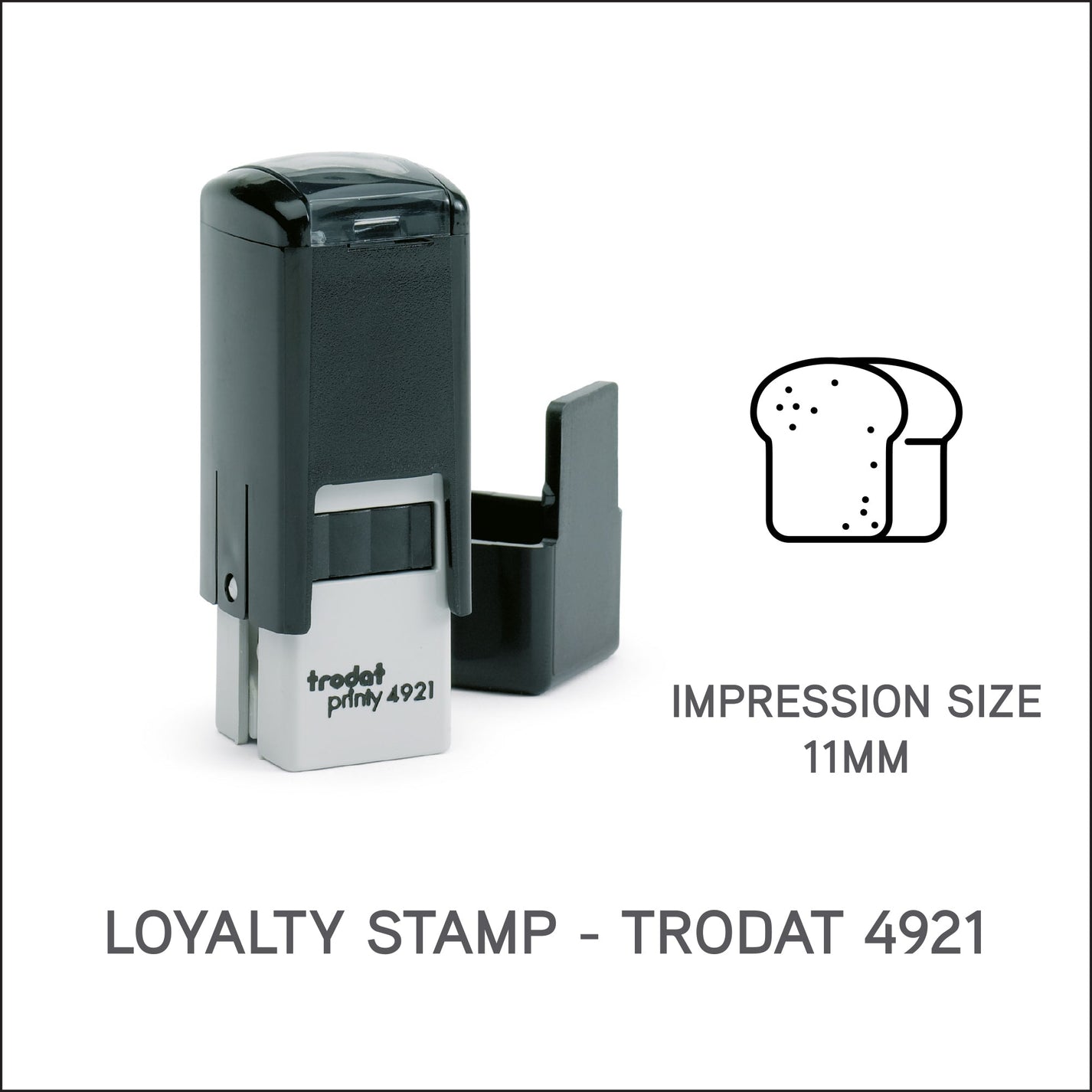 Toast - Café - Takeaway Loyalty Card Rubber Stamp - Trodat 4921 - 11mm ...